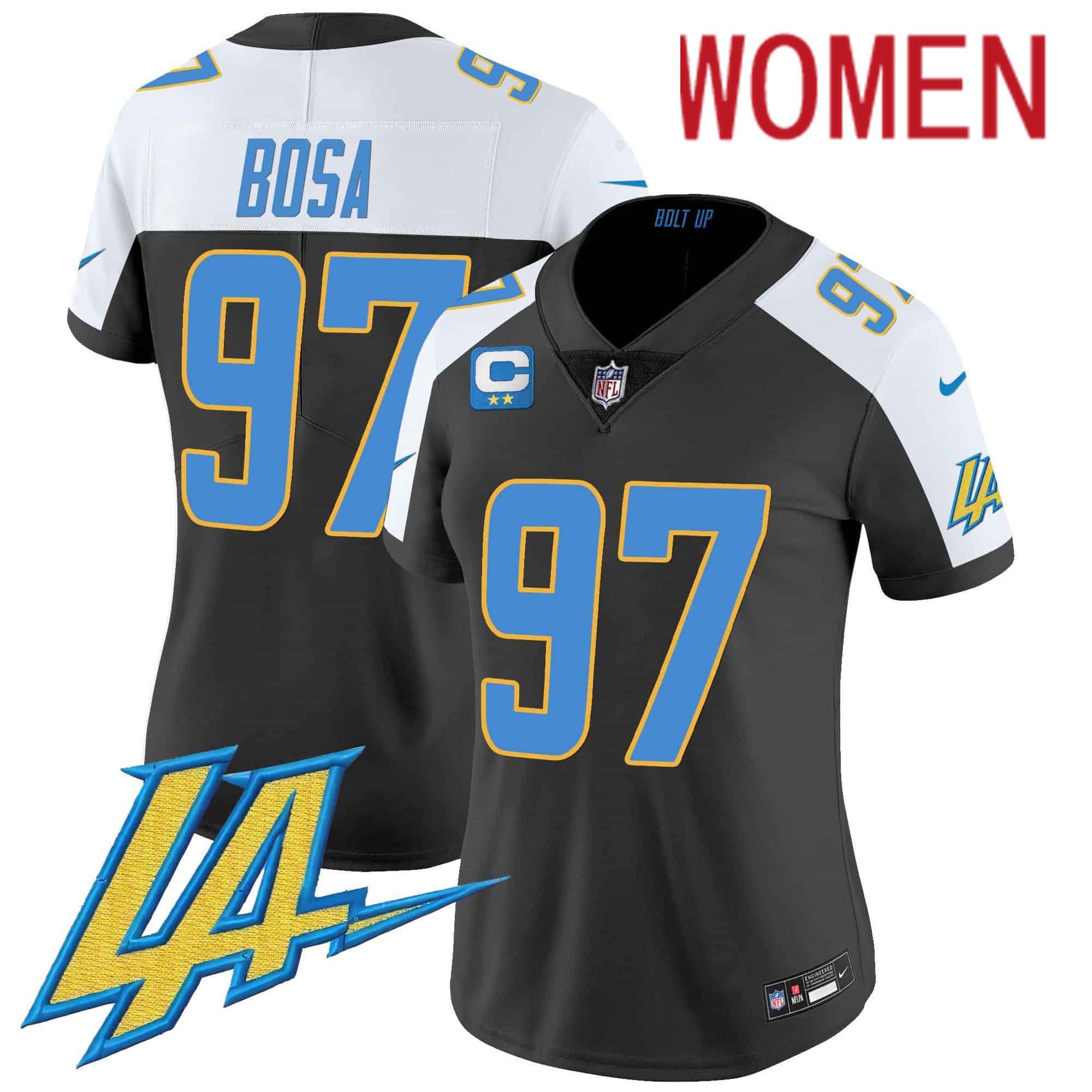Women Los Angeles Chargers #97 Bosa Black 2024 Nike Vapor Limited NFL Jersey